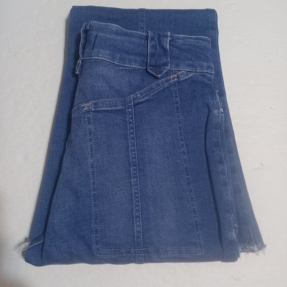 We the Free Women's Raw Hem Zippered Front Pocket Flare Leg Jeans 29